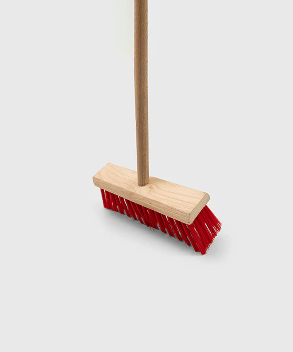 Everyday Wooden Yard Broom With Handle - Stiff